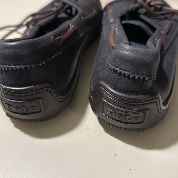 Ralph Lauren “Polo Country” black boat shoe Sz 10 - Picture 3 of 8